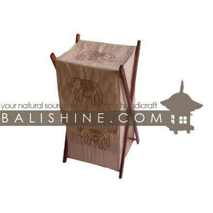 Balishine: Your natural source of indonesian handicraft presents in its Home Decor collection the Doubled Fabric Laundry Box:11KAN431507:This laundry box out of doubled fabric is produced in Bali it's a handmade  textile with embroidery and plywood.  50% coton and 50% polyester. Color Same as picture.