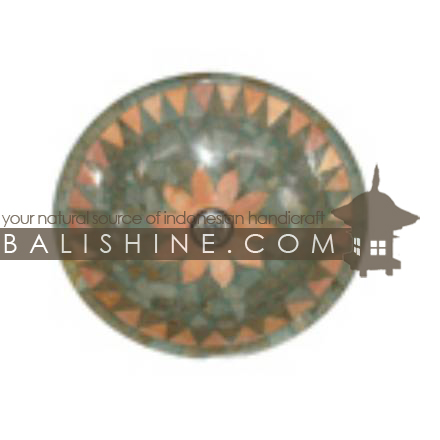 Balishine: Your natural source of indonesian handicraft presents in its Home Decor collection the Natural Green Stone Resin Sink:11DIV17:This sink is produced in Indonesia made from resin and natural green stone  
