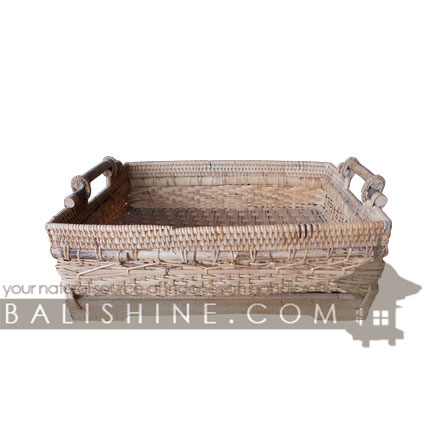 Balishine: Your natural source of indonesian handicraft presents in its Home Decor collection the Basket:12RAS367461:This basket is made from natural rattan mixed with bamboo.  Available in natural, white wash or black wash color.