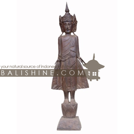 Balishine: Your natural source of indonesian handicraft presents in its Home Decor collection the Buddha Statue :12RAM35221:This buddha statue is a handicraft of Bali made from albesia wood.  