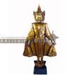 balishine This standing budha is made from albasia wood with glass mosaic finishing.