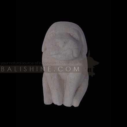 Balishine: Your natural source of indonesian handicraft presents in its Home Decor collection the Dog Statue:12DEL35588:This dog statue is a handicraft of Bali made from natural white lime stone.  white color.