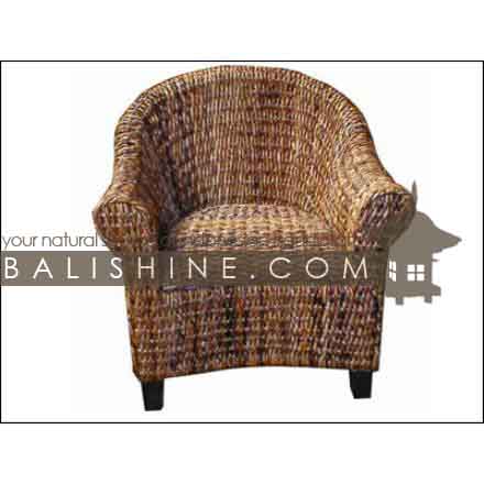 Balishine: Your natural source of indonesian handicraft presents in its Home Decor collection the Chair:114SRI444069:This chair is produced in indonesia, made from banana and teak wood. This price is without cushion.  Several materials are available : seagrass, banana leaf or rotan