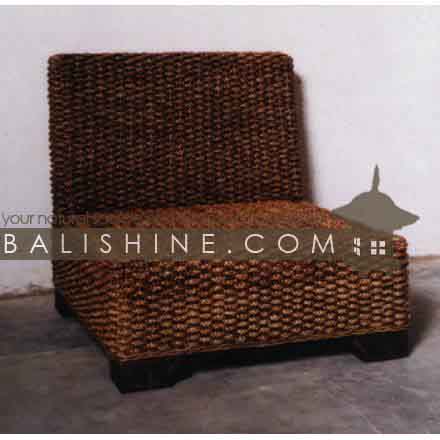 Balishine: Your natural source of indonesian handicraft presents in its Home Decor collection the Chair:114SRI444072:This chair is produced in indonesia, made from banana and teak wood. This price is without cushion.  Several materials are available : seagrass, banana leaf or rotan