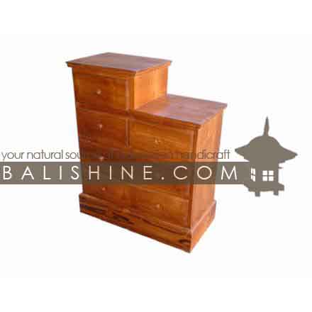 Balishine: Your natural source of indonesian handicraft presents in its Home Decor collection the Chest:114SRI653981:This chest is produced in indonesia, made from teak wood. It has 7 drawers.  Natural, chocolate or dark color
