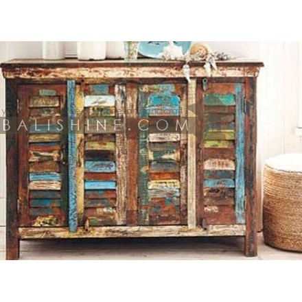 Balishine: Your natural source of indonesian handicraft presents in its Home Decor collection the Console:114OSC297812:This console with 4 doors is produced in Bali made from recycled teak wood. 16 drawers.  Custom size possible so please contact us.