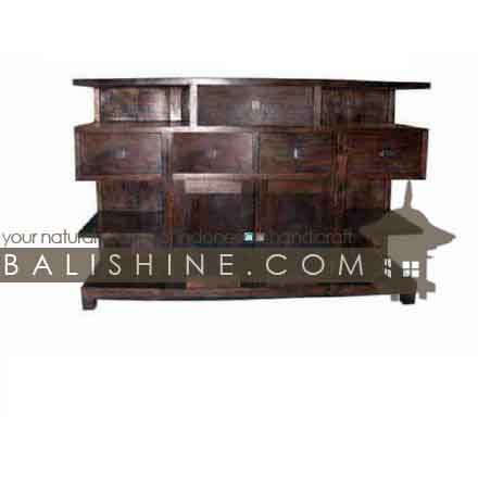 Balishine: Your natural source of indonesian handicraft presents in its Home Decor collection the Console:114SEF294028:This rectangular console is produced in indonesia, made from teak wood. It has 2 doors and 5 drawers.  Natural, chocolate or dark color