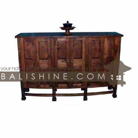 Balishine: Your natural source of indonesian handicraft presents in its Home Decor collection the Console:114SEF294029:This rectangular console is produced in indonesia, made from teak wood. It has 6 doors.  Natural, chocolate or dark color