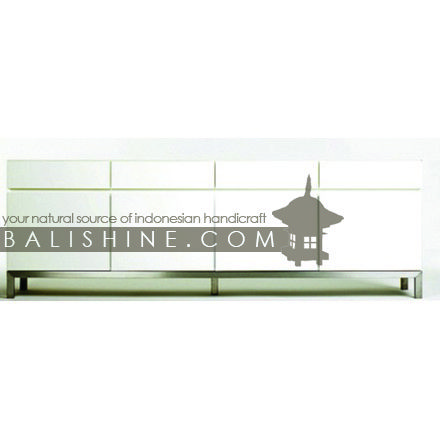 Balishine: Your natural source of indonesian handicraft presents in its Home Decor collection the Console Table:114MNF295890:This rectangular console is produced in indonesia, made from teak wood and stainless. It has 4 doors and 4 drawers.  This furniture is made from high quality teak wood grade A premium. Natural, chocolate or dark color.