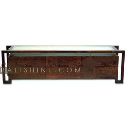 Balishine: Your natural source of indonesian handicraft presents in its Home Decor collection the Console Table:114MNF295892:This rectangular console is produced in indonesia, made from teak wood and glass. It has 6 drawers.  This furniture is made from high quality teak wood grade A premium. Natural, chocolate or dark color.