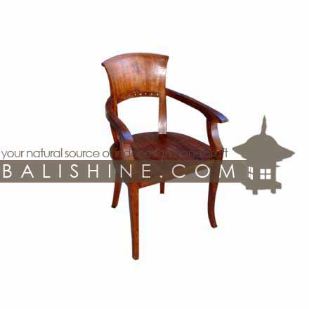 Balishine: Your natural source of indonesian handicraft presents in its Home Decor collection the Dining Chair:114GEN663859:This dining chair is produced in indonesia, made from teak wood.  Natural, chocolate or dark color