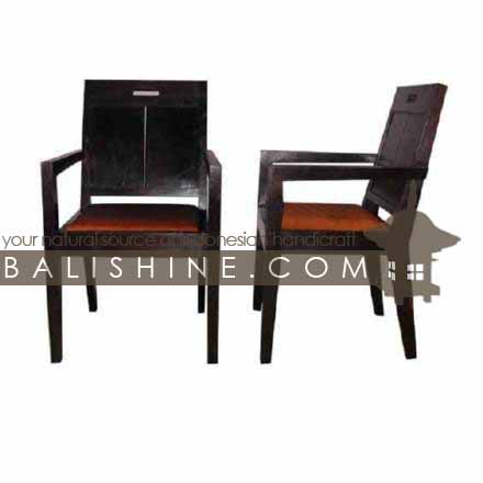 Balishine: Your natural source of indonesian handicraft presents in its Home Decor collection the Dining Chair:114GEN663862:This dining chair is produced in indonesia, made from teak wood.  Natural, chocolate or dark color