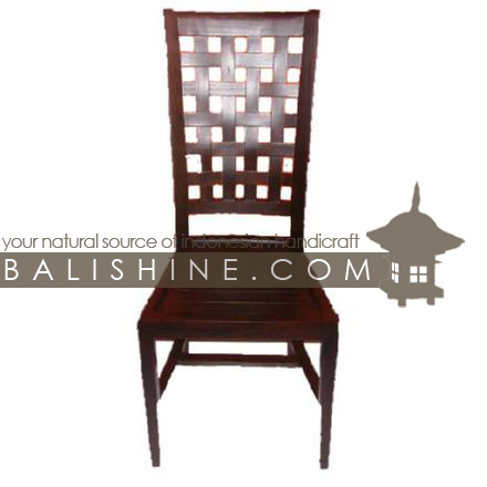 Balishine: Your natural source of indonesian handicraft presents in its Home Decor collection the Dining Chair:114SEF663801:This dining chair is produced in indonesia, made from teak wood.  Natural, chocolate or dark color
