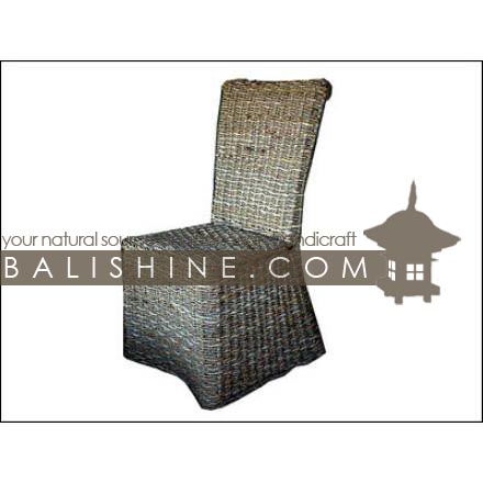 Balishine: Your natural source of indonesian handicraft presents in its Home Decor collection the Dining Chair:114SRI664098:This dining chair is produced in indonesia, made from banana leaf and teak wood.  Several materials are available : seagrass, banana leaf or rotan
