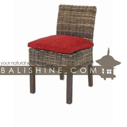 Balishine: Your natural source of indonesian handicraft presents in its Home Decor collection the Dining Chair:114SRI664108:This dining chair is produced in indonesia, made from enceng gondok and teak wood.  Several materials are available : seagrass, banana leaf or rotan