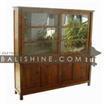 balishine This cabinet is produced in indonesia, made from teak wood and glasses. It has 6 doors.
