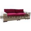 balishine This sofa is produced in indonesia, made from seagrass and teak wood. This price is without cushion.