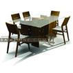 balishine This dining table is produced in Indonesia and made from teak wood and glass.