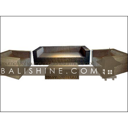 Balishine: Your natural source of indonesian handicraft presents in its Home Decor collection the Sofa set of 4:114SRI444046:This sofa set of 4 pieces is produced in indonesia, made from rotan. This price is without cushion.  Several materials are available : seagrass, banana leaf or rotan