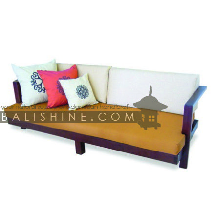 Balishine: Your natural source of indonesian handicraft presents in its Home Decor collection the Sofa:114MNF445944:This sofa is produced in indonesia, made from teak wood. This price is without cushion.  This furniture is made from high quality teak wood grade A premium. Natural, chocolate or dark color.