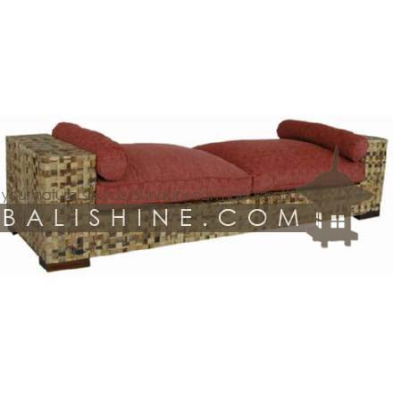 Balishine: Your natural source of indonesian handicraft presents in its Home Decor collection the Sofa:114SRI444063:This sofa is produced in indonesia, made from banana and teak wood. This price is without cushion.  Several materials are available : seagrass, banana leaf or rotan