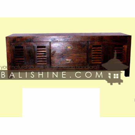 Balishine: Your natural source of indonesian handicraft presents in its Home Decor collection the TV Stand:114GEN253994:This TV stand is produced in indonesia, made from teak wood. It has 2 doors and 2 drawers.  Natural, chocolate or dark color