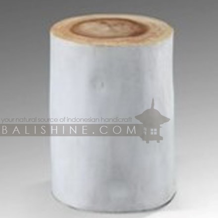Balishine: Your natural source of indonesian handicraft presents in its Home Decor collection the White Solid Suar Wood Stool:114CAN668063:This beautiful stool is made in Bali, Indonesia, from natural solid Suar wood. Top is natural suar wood color and side is painted in white.   Because each item is handmade, shape and size can vary slightly.