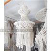 balishine A unique macrame chandelier design. With this macrame hanging lamp shade you'll instantly add a bohemian vibe to your room and it will really warm up a space. It is great for a bedroom, living area, boho wedding background or anywhere where you'd like to bring some texture and interest to your walls.