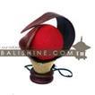 balishine This lamp is produced in Indonesia made from coconut and mahogany wood cotton bowl lampshade with a string of pineapple leaf for decoration.