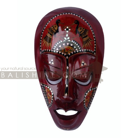 Balishine: Your natural source of indonesian handicraft presents in its Home Decor collection the Mask Lombok:17KET475549:This mask is a handicraft of Lombok made from mahogany wood.  