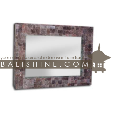 Balishine: Your natural source of indonesian handicraft presents in its Home Decor collection the Mirror:17JAS123228:This rectangular mirror is a handicraft of Bali made from natural stone.  Natural color