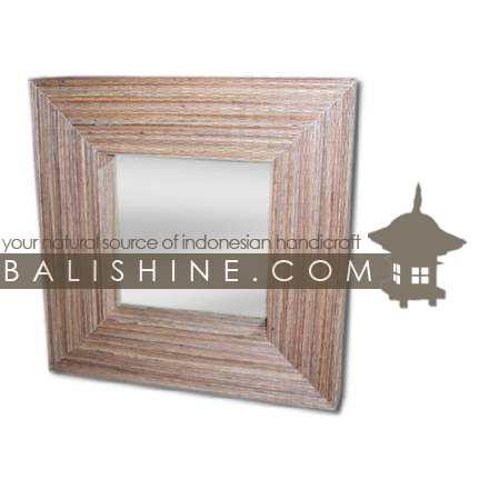 Balishine: Your natural source of indonesian handicraft presents in its Home Decor collection the Mirror:17JAS123241:This square mirror is a handicraft of Bali made from coconut root.  Natural color