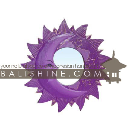 Balishine: Your natural source of indonesian handicraft presents in its Home Decor collection the Mirror:17RAH124655:This square mirror is a handicraft of Bali made from MDF wood.  purple, red, blue and green color