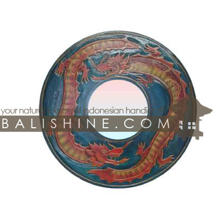Balishine: Your natural source of indonesian handicraft presents in its Home Decor collection the Mirror:17RAH124748:This round mirror is a handicraft of Bali made from MDF wood.  Same as picture