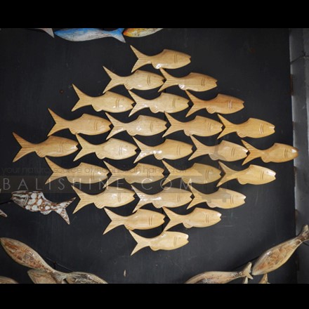 Balishine: Your natural source of indonesian handicraft presents in its Home Decor collection the Natural Fish Wall Frame:17TER507900:This wall frame is produced in Indonesia made from iron base with wooden albasia fish.  Other color possible.
