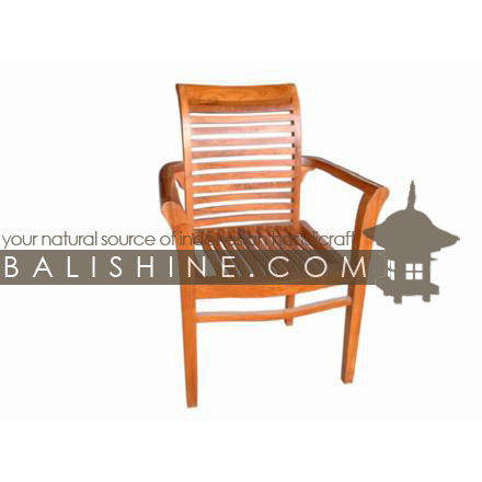 Balishine: Your natural source of indonesian handicraft presents in its Outdoor collection the Chair:26GEN3750:This garden chair is produced in indonesia, made from teak wood  Natural or chocolate color