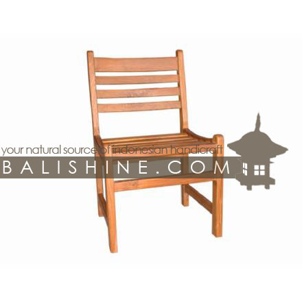 Balishine: Your natural source of indonesian handicraft presents in its Outdoor collection the Chair:26GEN3853:This garden chair is produced in indonesia, made from teak wood  Natural or chocolate color