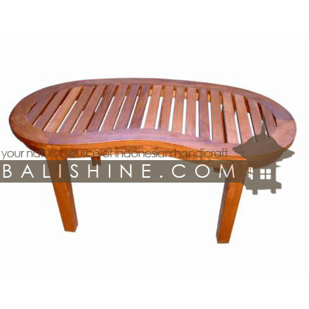 Balishine: Your natural source of indonesian handicraft presents in its Outdoor collection the Table:26GEN3762:This oval table is produced in indonesia, made from teak wood  Natural or chocolate color