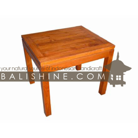 Balishine: Your natural source of indonesian handicraft presents in its Outdoor collection the Table:26SEF3777:This square table is produced in indonesia, made from teak wood  Natural or chocolate color