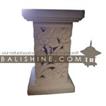 balishine This square pedestral is produced in Indonesia, made from lime stone
