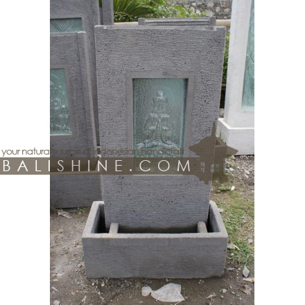 Balishine: Your natural source of indonesian handicraft presents in its Outdoor collection the Water Fountain:218KBG6236:This water fountain is produced in Indonesia, made from ciment and glass.  Sold with pump