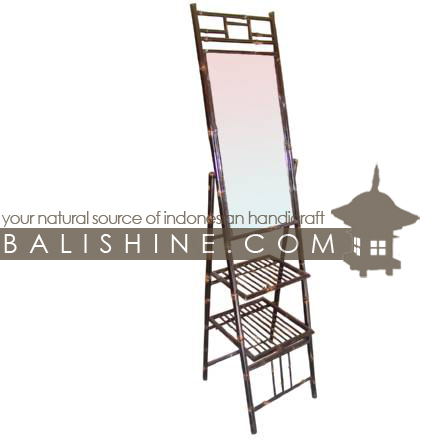 Balishine: Your natural source of indonesian handicraft presents in its The shop accessories collection the Display:319GAC4980:This folding display is produced in Bali, made from bambou with mirror.  natural, green, red, black or chocolate color
