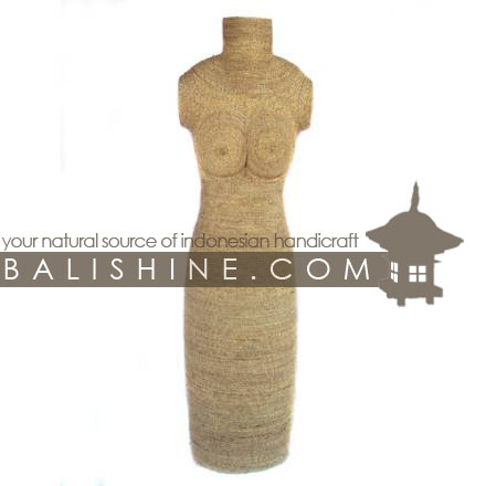 Balishine: Your natural source of indonesian handicraft presents in its The shop accessories collection the Necklaces Holder:39PLA2318:This necklaces holder is produced in Bali made from albasia wood and the joining of pineapple leafs braided.  The colors available are Black, Brown, Dark Brown or Red.