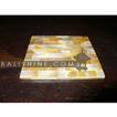 balishine This coaster is produced in Bali made from yellow shell