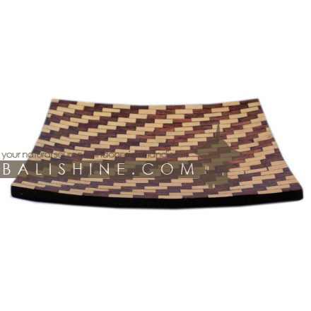 Balishine: Your natural source of indonesian handicraft presents in its Tableware collection the Platter:634DIV1234:This platter is produced in Bali made from fiber glass and the matting of brown and white coconut shell mosaic.  