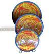 balishine This set of 3 platters is produced in Bali from teracota with painting glass mosaic finishing.
