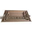 balishine This set of 3 rectangular trays is produced in Bali made from coconut root.