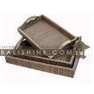 balishine This set of 3 rectangular trays is produced in Bali made from coconut root.