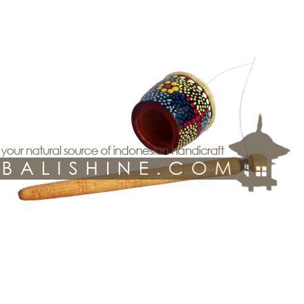 Balishine: Your natural source of indonesian handicraft presents in its Various collection the Frog Music:412CIK602424:This tambourine is a handicraft of Bali made from natural plywood with an natural skin of cow.  Mix color