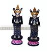 balishine This set of 2 ceremonial statue is a handicraft of Bali made from coin and wood.